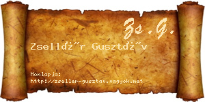 Zsellér Gusztáv névjegykártya